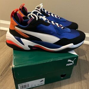 Puma Men's Dynamic Blue and Orange Sneakers